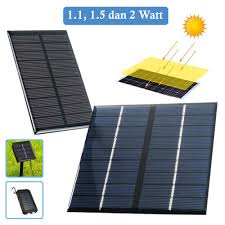 Mini Solar Panel DIY Modul Cell 5V 9V 12V Powerbank Tenaga Surya 12V 2W